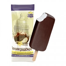 Мороженое пломбир «Ленинградское» с ароматом ванили в глазури какаосодержащей 12% 85 г