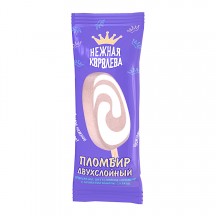 Мороженое двухслойное пломбир с ароматом ванили с какао 14% 12% 65 г