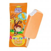 Мороженое пломбир «Лакомство» ванильное во фруктовой глазури «Апельсин». Эскимо 12% 85 г
