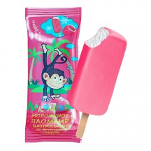 Мороженое пломбир «Лакомство» ванильное во фруктовой глазури «Малина». Эскимо 12% 85 г