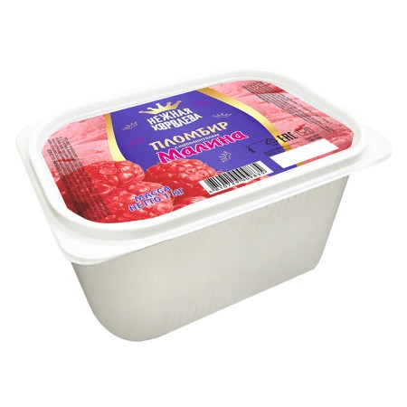 Мороженое пломбир с наполнителем «Малина» 12% 1 кг