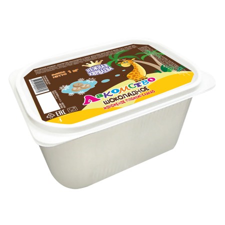 Мороженое пломбир «Лакомство шоколадное» с какао 12% 1 кг