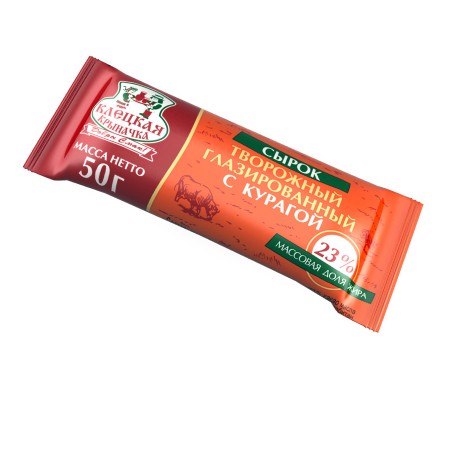 Сырок глазированный с курагой и ароматом ванили 23% 50 г